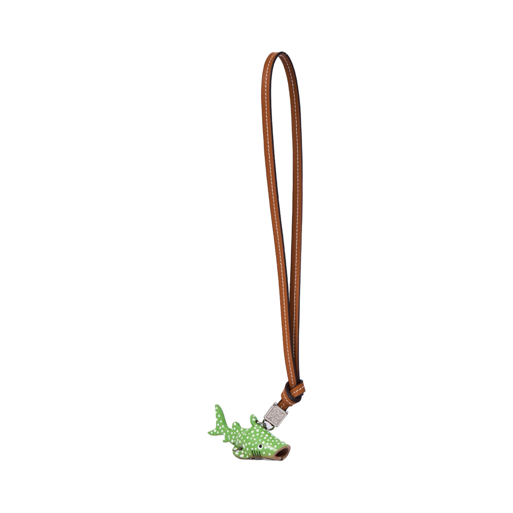 Animal Bag Charm Silver - Green Shark