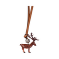 Animal Bag Charm Silver - Brown Raindeer