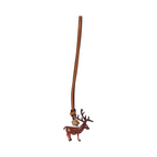 Animal Bag Charm Gold - Brown Raindeer