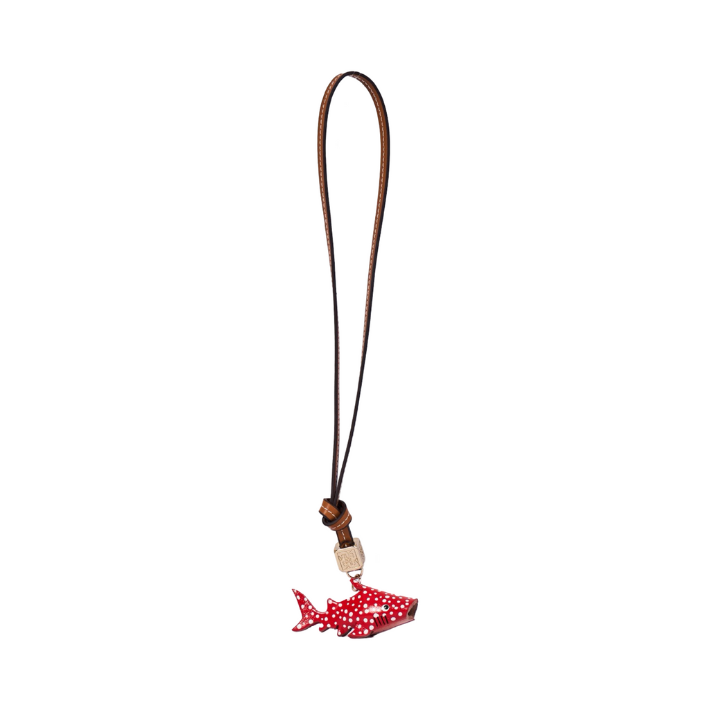 Animal Bag Charm Gold - Red Shark