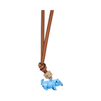 Animal Bag Charm Gold - Blue Pig