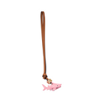 Animal Bag Charm Gold - Pink Shark