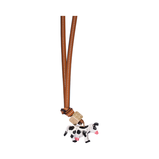 Animal Bag Charm Gold - Cow