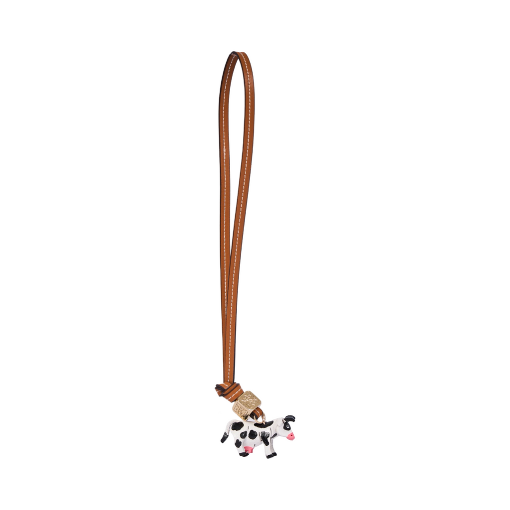 Animal Bag Charm Gold - Cow