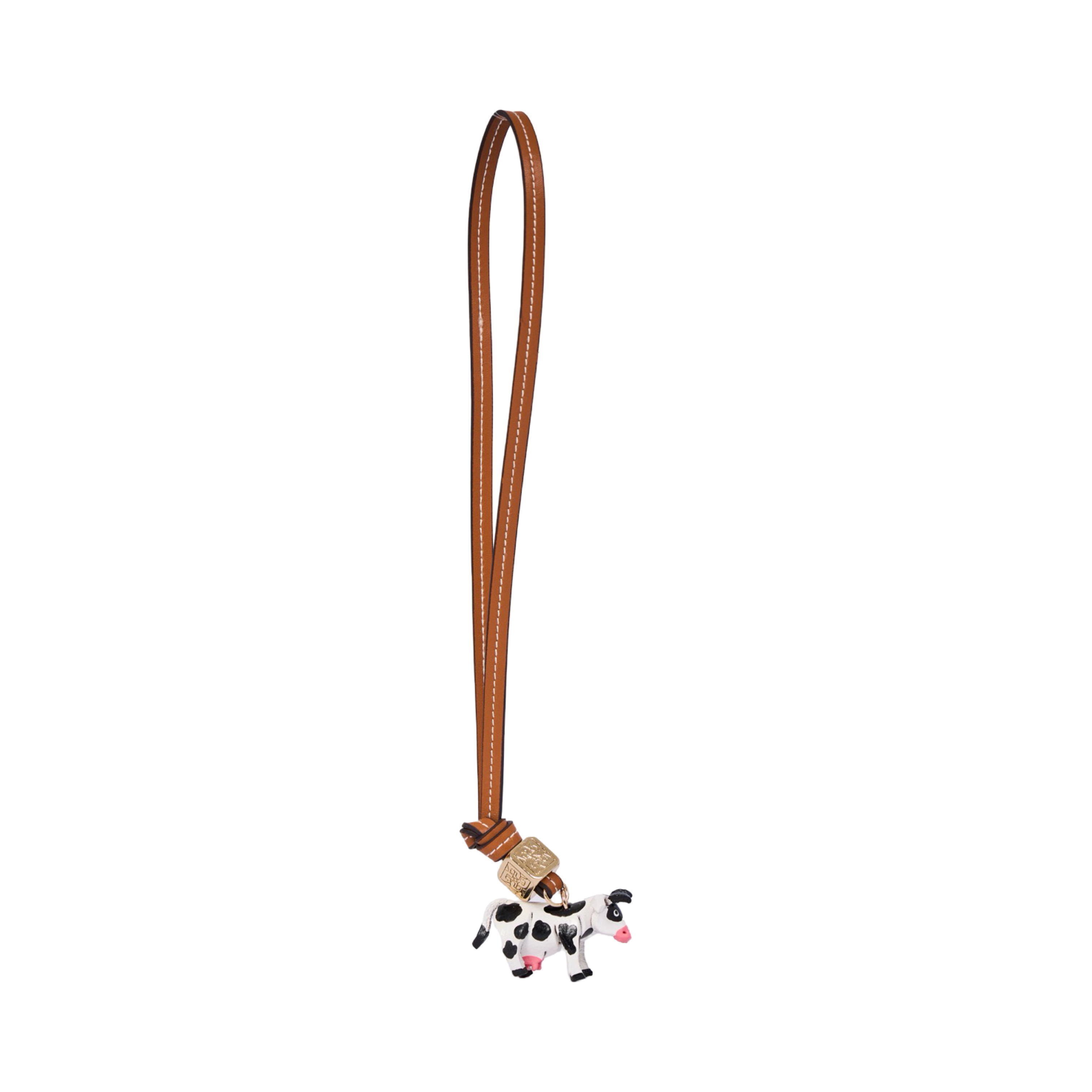 Animal Bag Charm Gold - Cow