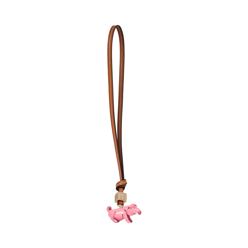Animal Bag Charm Gold - Pig