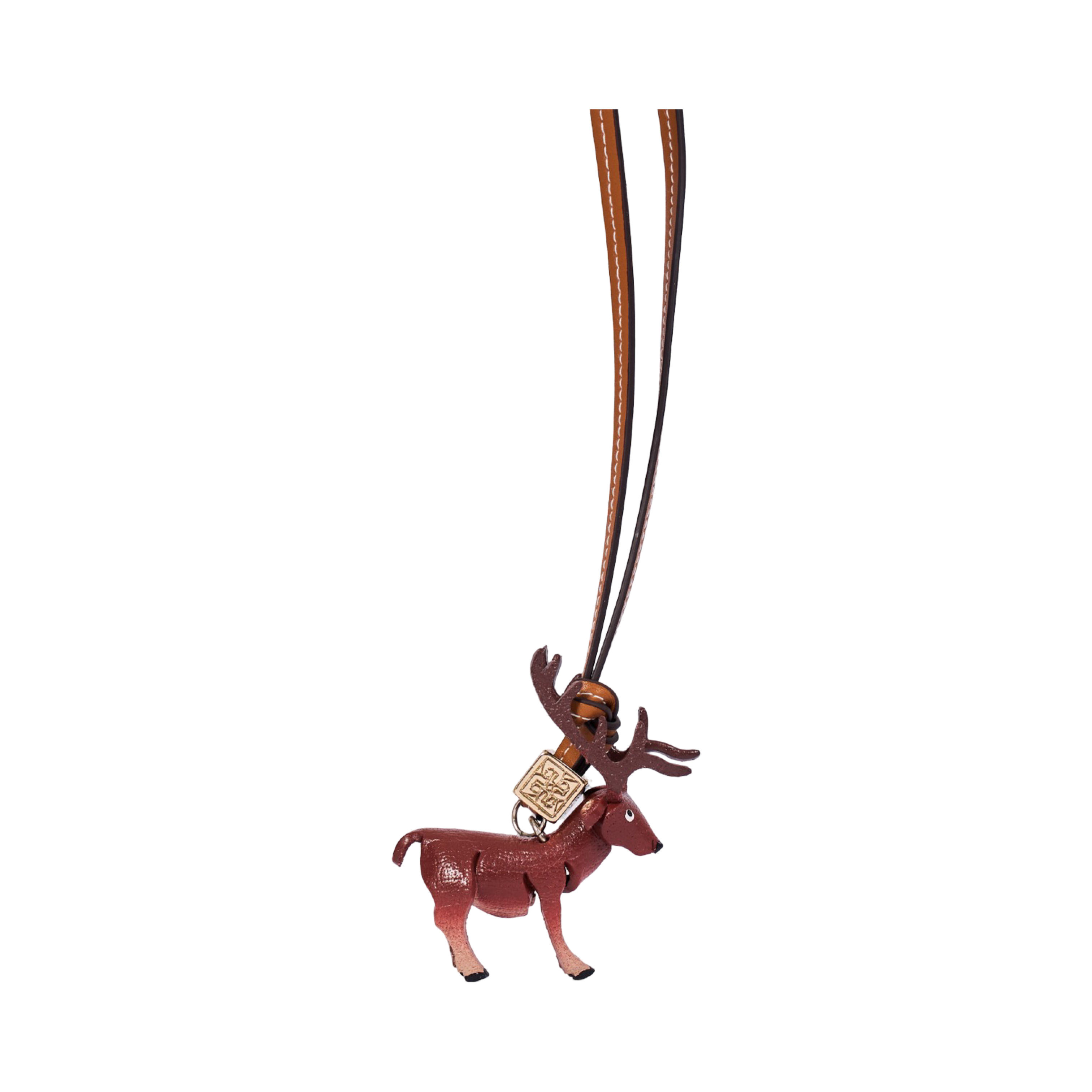 Animal Bag Charm Gold - Brown Raindeer