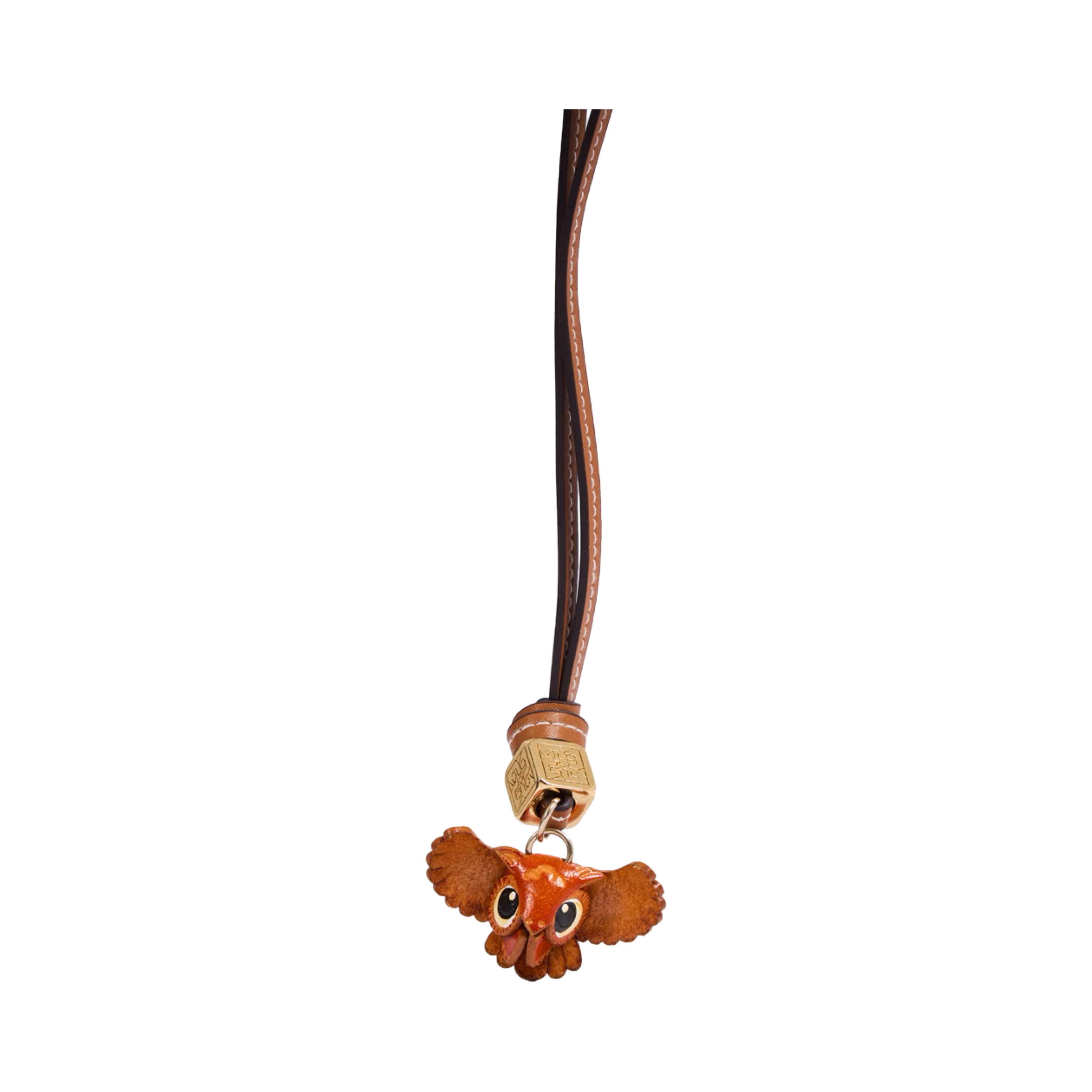 Animal Bag Charms Gold - Wood Owl