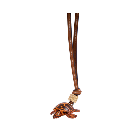 Animal Bag Charms Gold - Brown Turtle