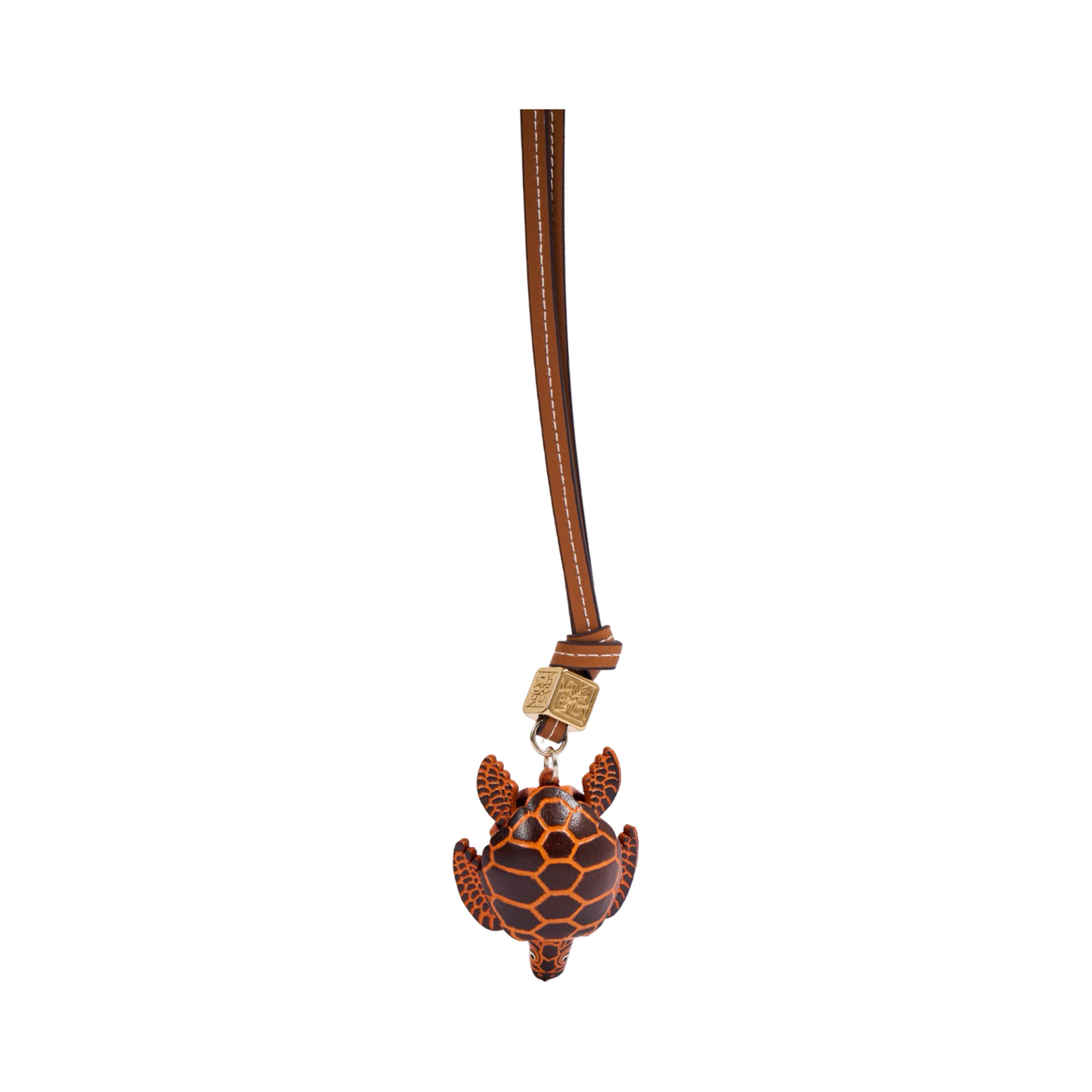 Animal Bag Charms Gold - Brown Turtle
