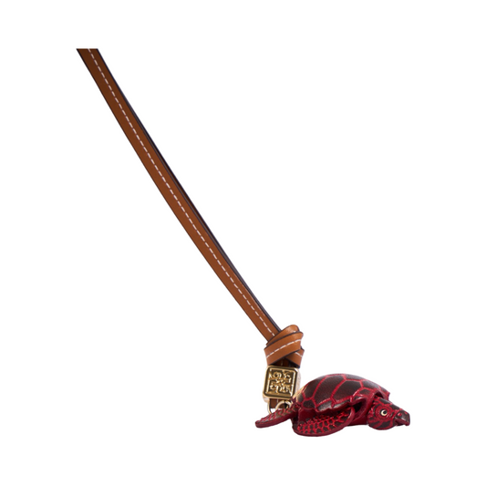 Animal Bag Charms Gold - Red Turtle