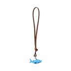 Animal Bag Charm Gold - Blue Shark