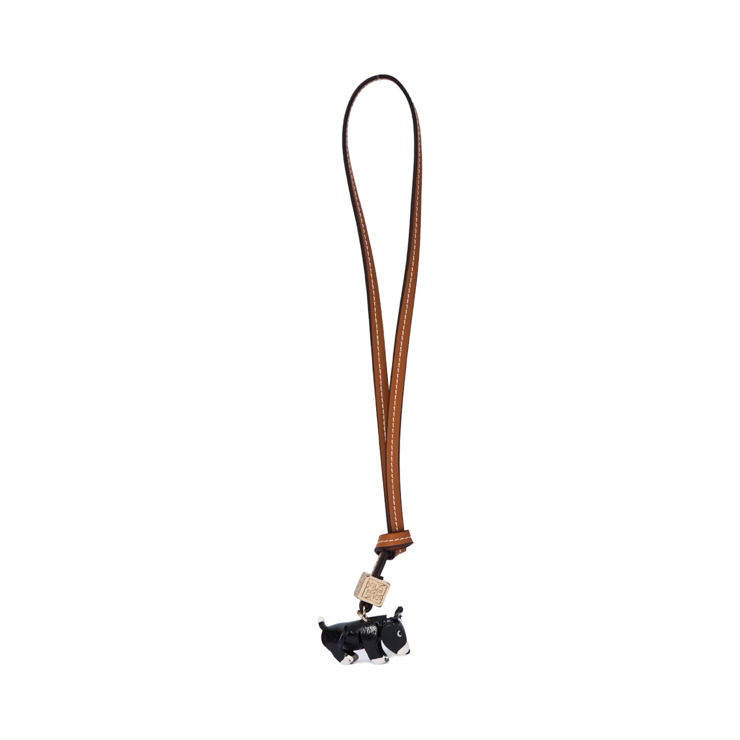Animal Bag Charm Gold - Black Puppy