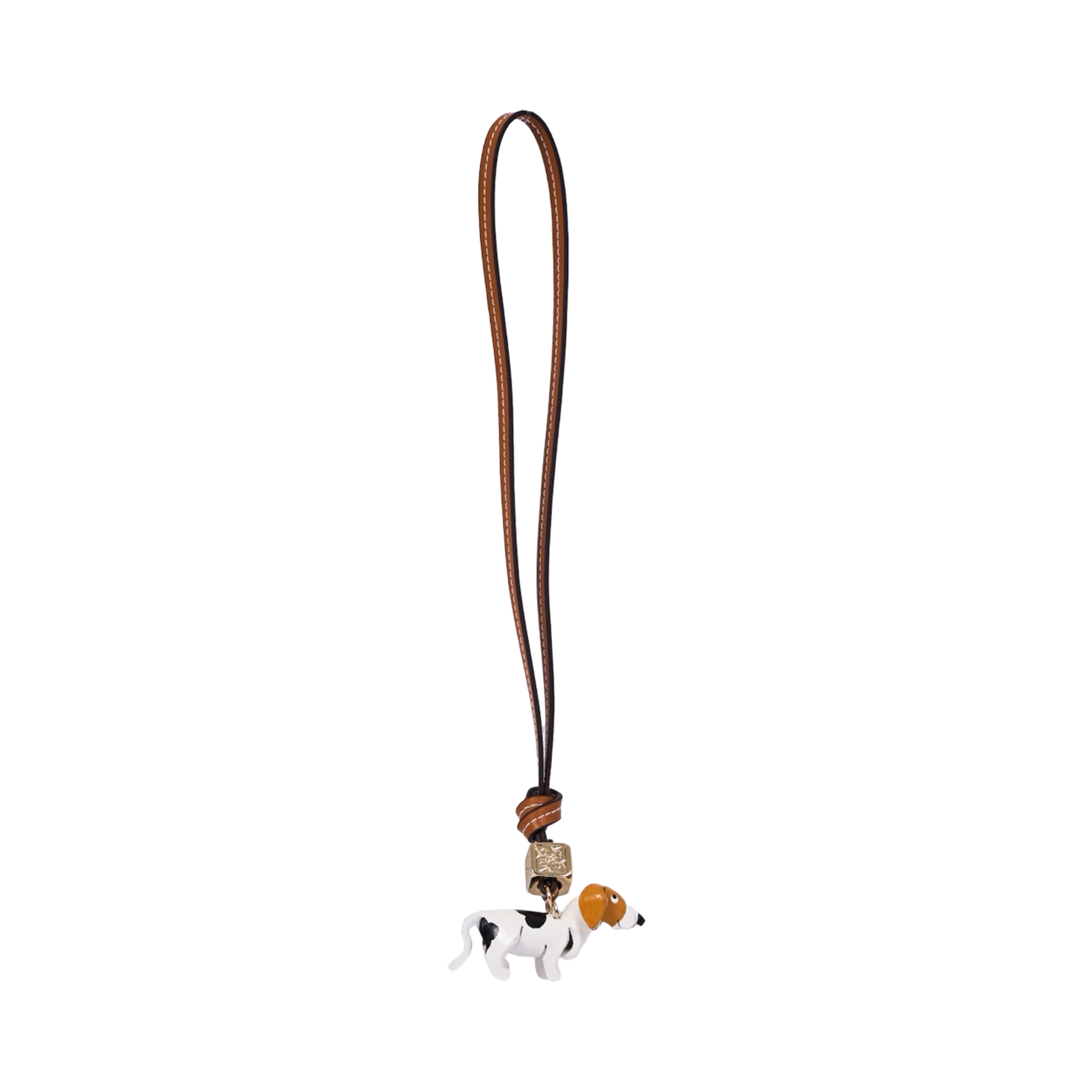 Animal Bag Charm Gold - Beagle