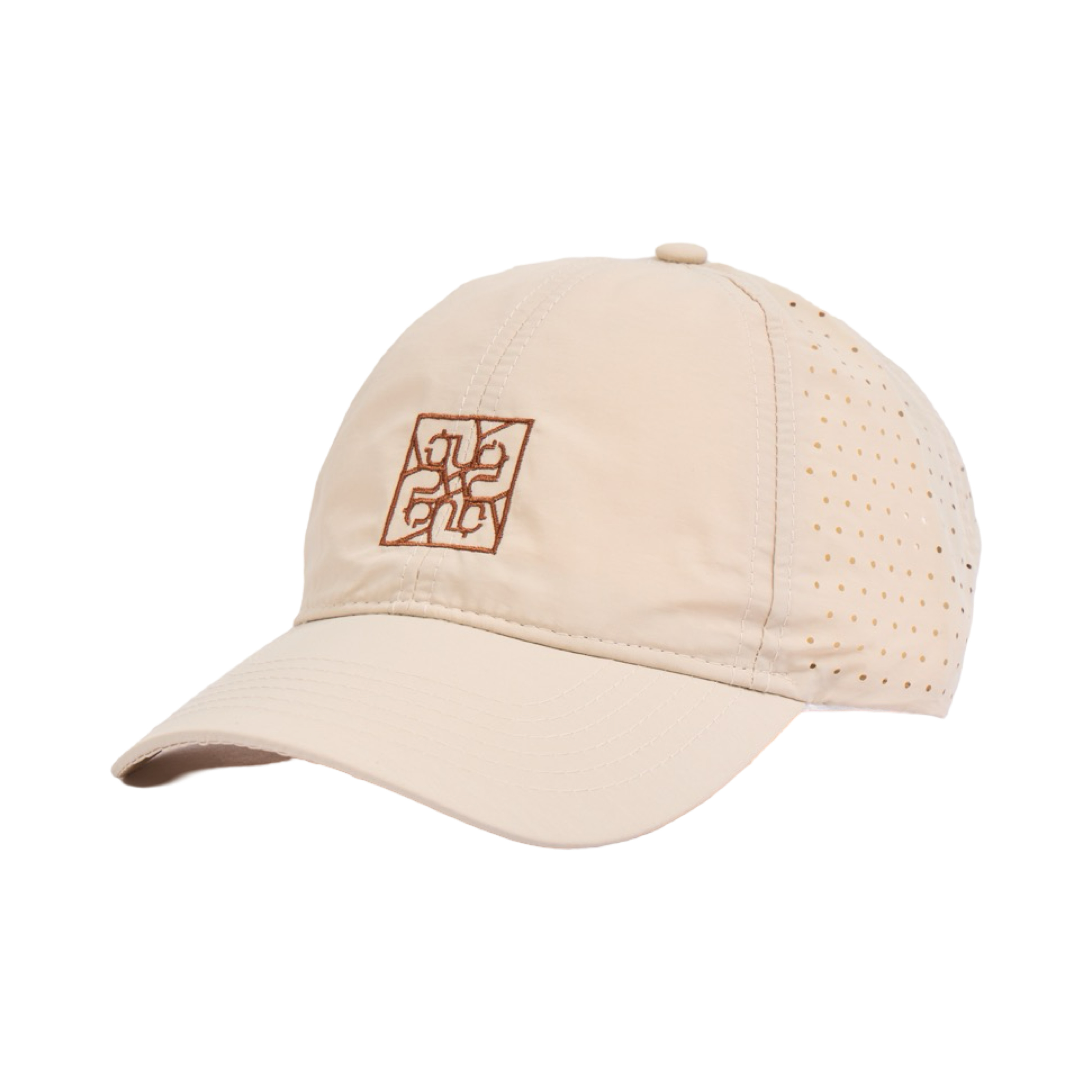 Embroidered Logo Cap - Beige
