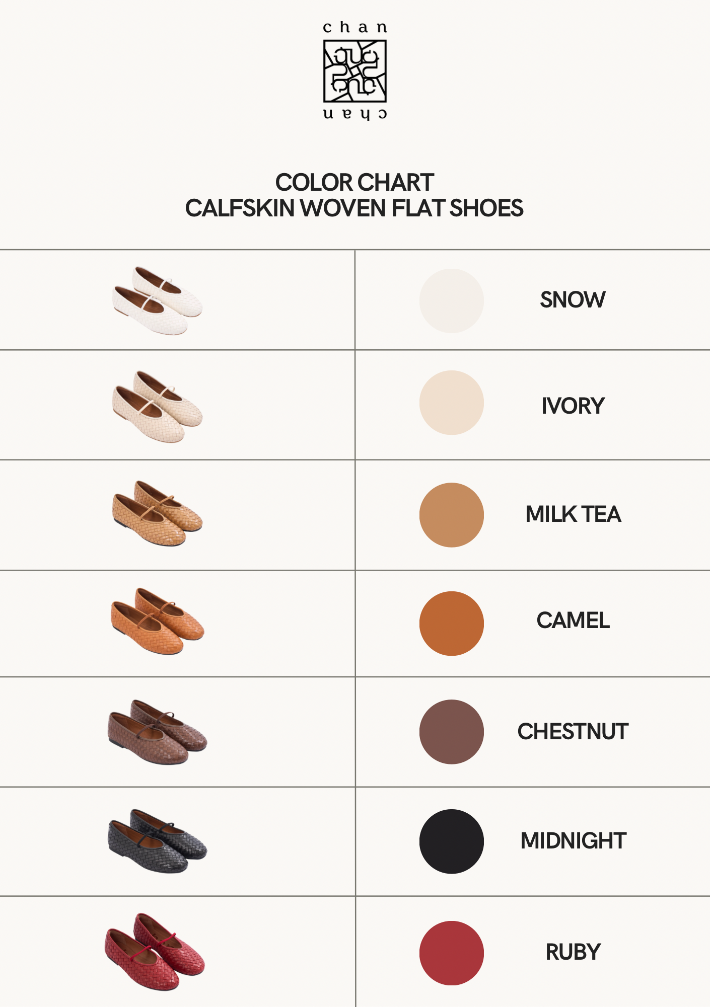 Chan Journey – Florence Handmade Woven Calfskin Flats – Ruby