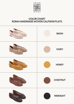 Journey –  Roma Handmade Calfskin Flats – Midnight