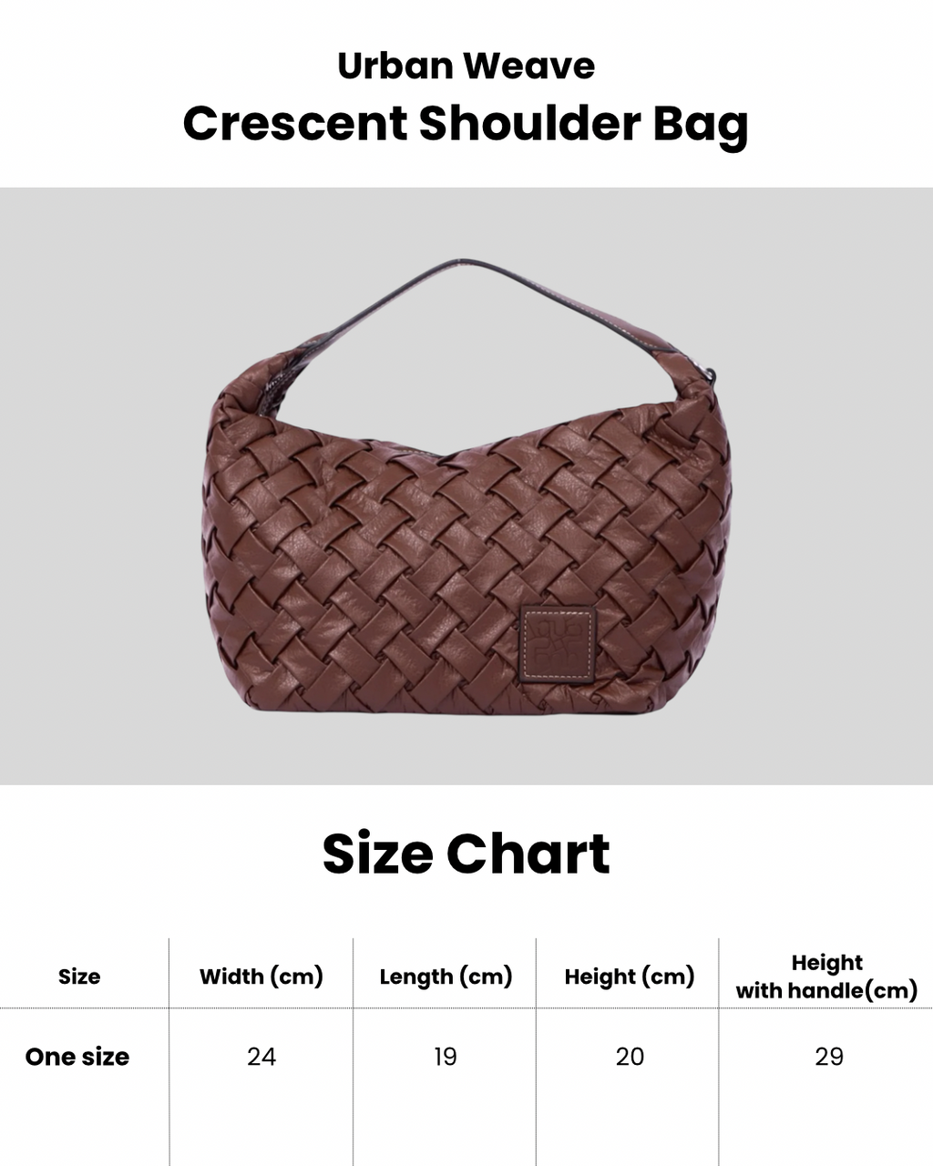 Urban Weave Collection – Crescent Shoulder Bag – Beige