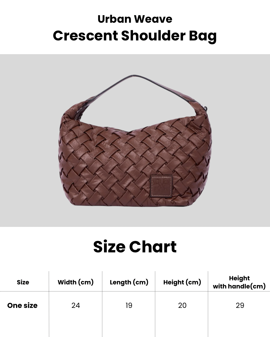 Urban Weave Collection – Crescent Shoulder Bag – Beige