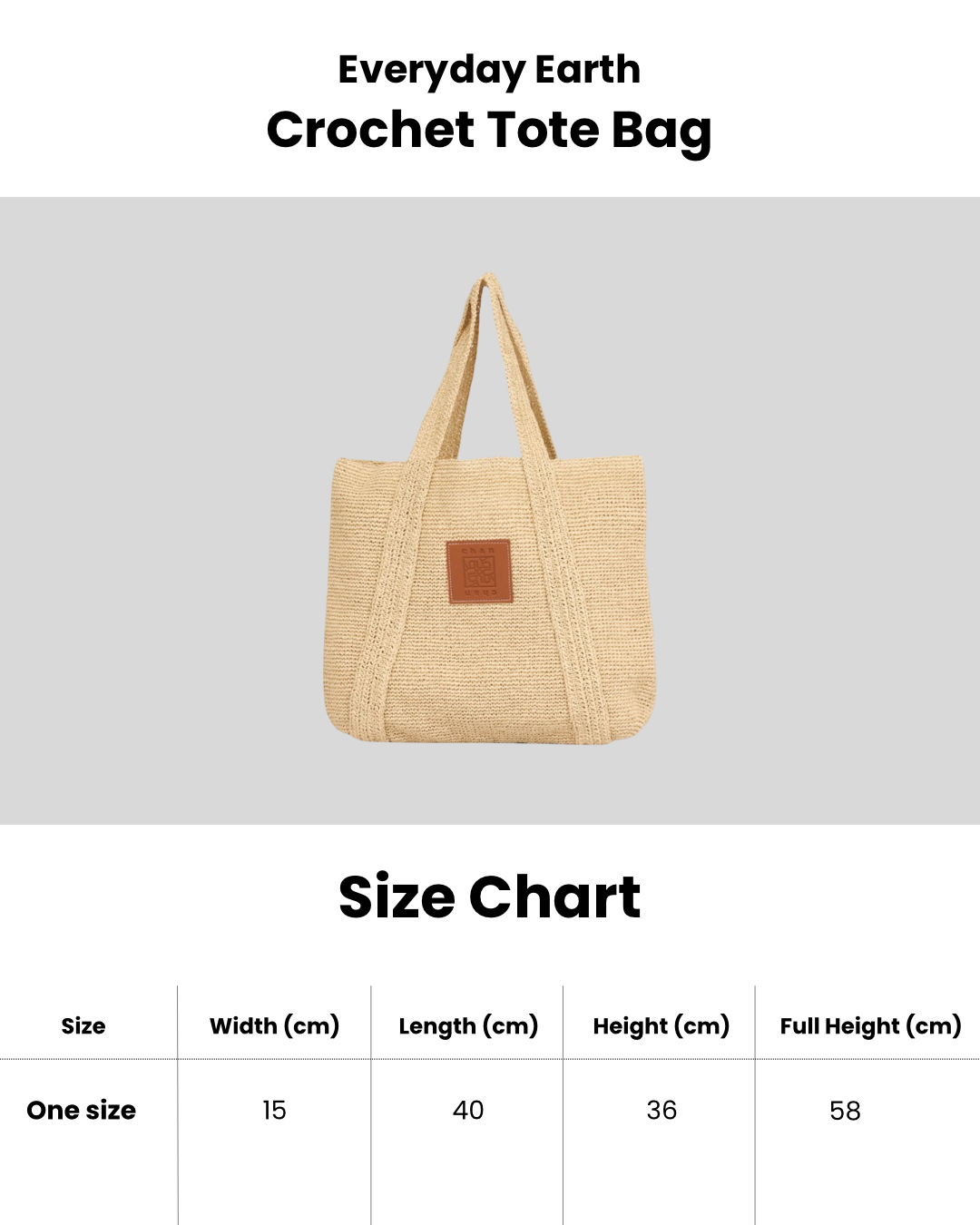 Everyday Earth – Crochet Tote Bag – Beige