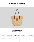 Crochet Tote Bag - Brown