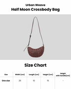 Urban Weave – Half Moon Crossbody Bag – Black