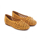 Journey –  Roma Handmade Calfskin Flats – Honey
