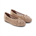 Journey –  Roma Handmade Calfskin Flats – Ivory