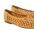 Journey –  Roma Handmade Calfskin Flats – Honey