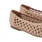Journey –  Roma Handmade Calfskin Flats – Ivory