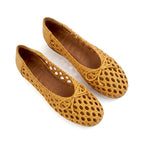 Journey –  Roma Handmade Calfskin Flats – Honey