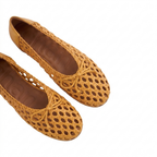 Journey –  Roma Handmade Calfskin Flats – Honey