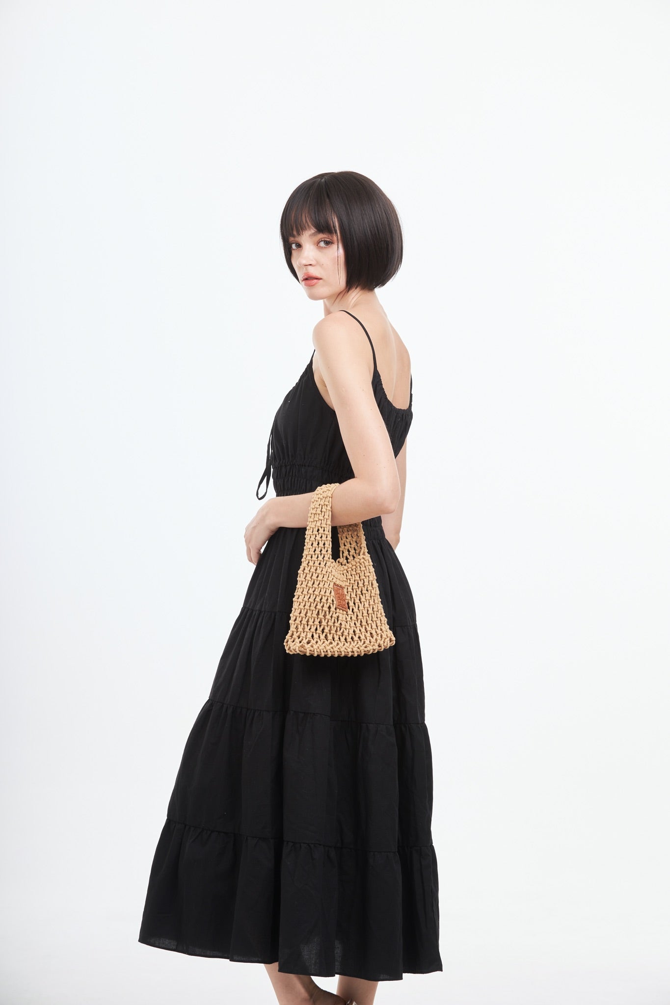Knitted Mini Bag - Light Brown