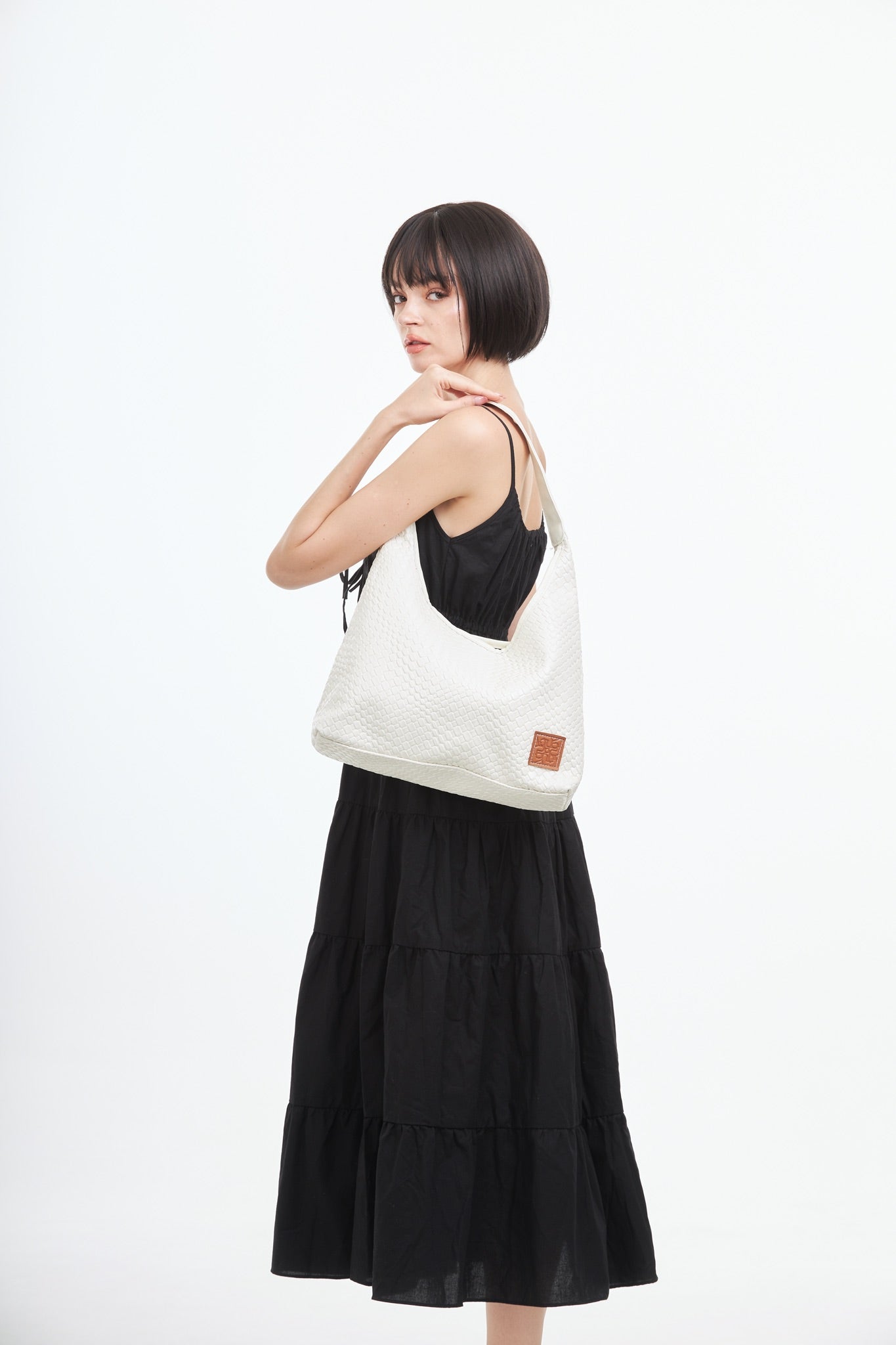 Woven Tote Bag - Beige