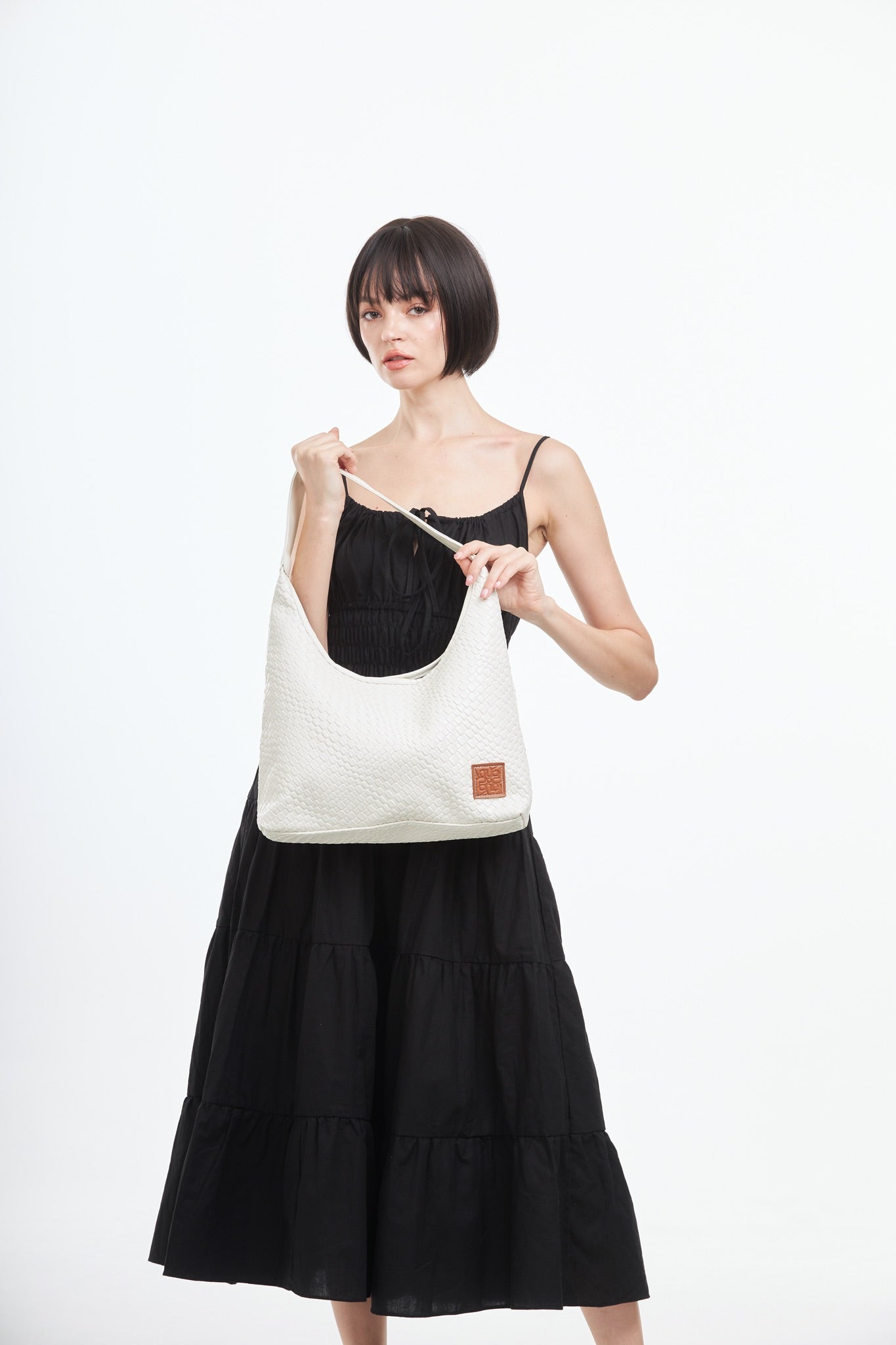 Woven Tote Bag - Beige
