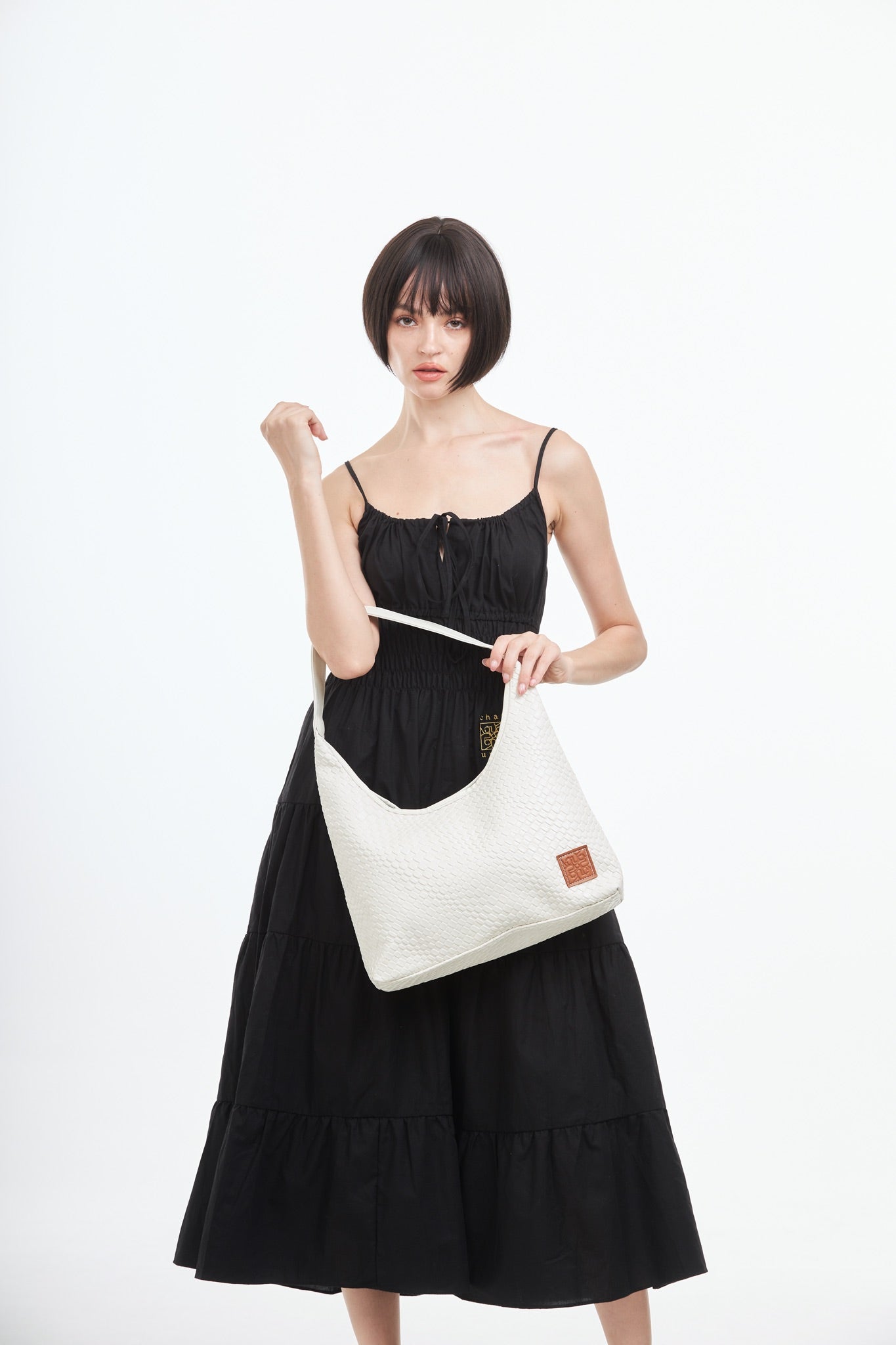 Woven Tote Bag - Beige