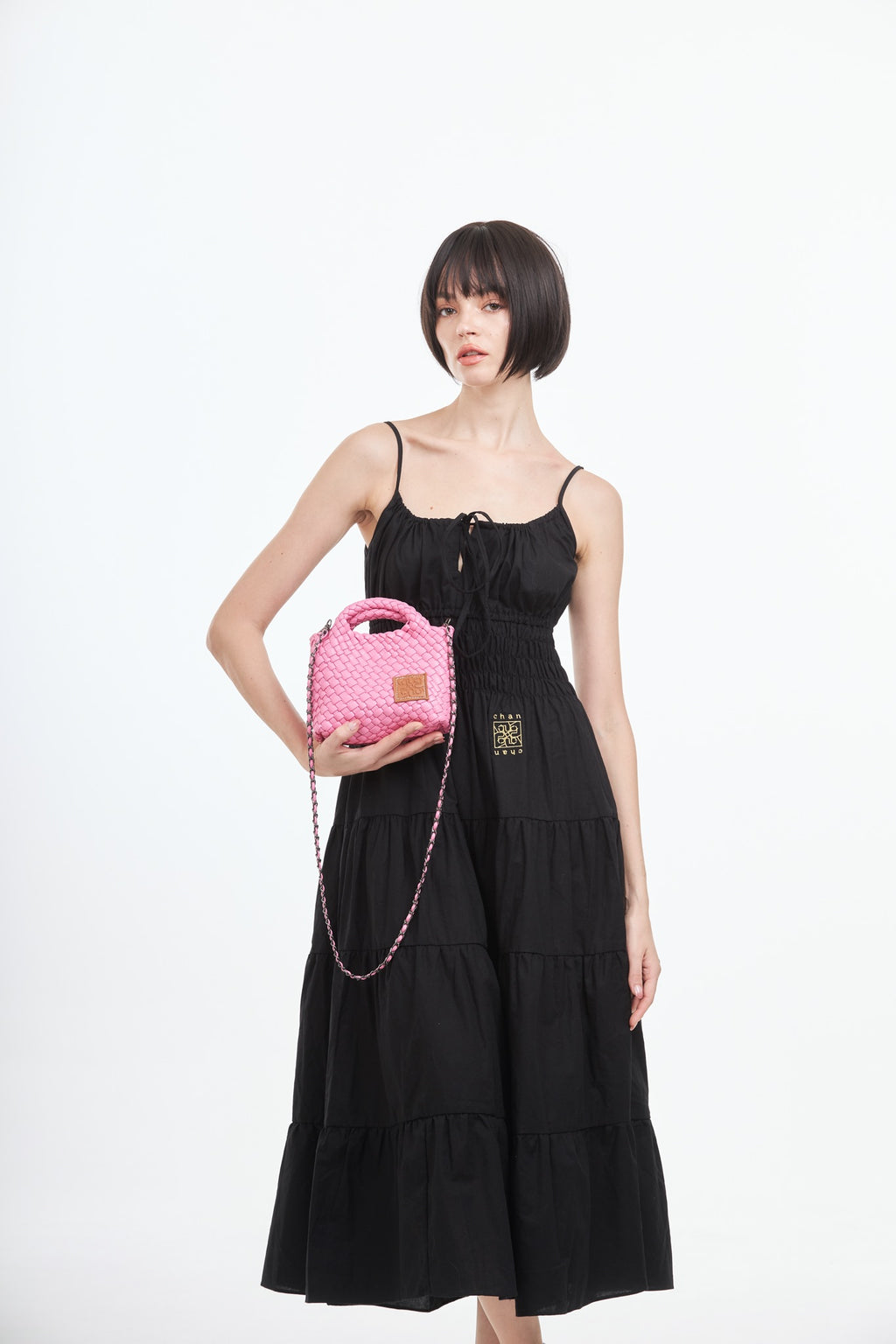Woven Crossbody Bag S - Pink