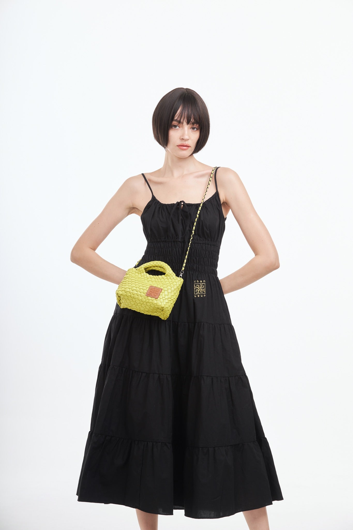 Woven Crossbody Bag S - Lemon