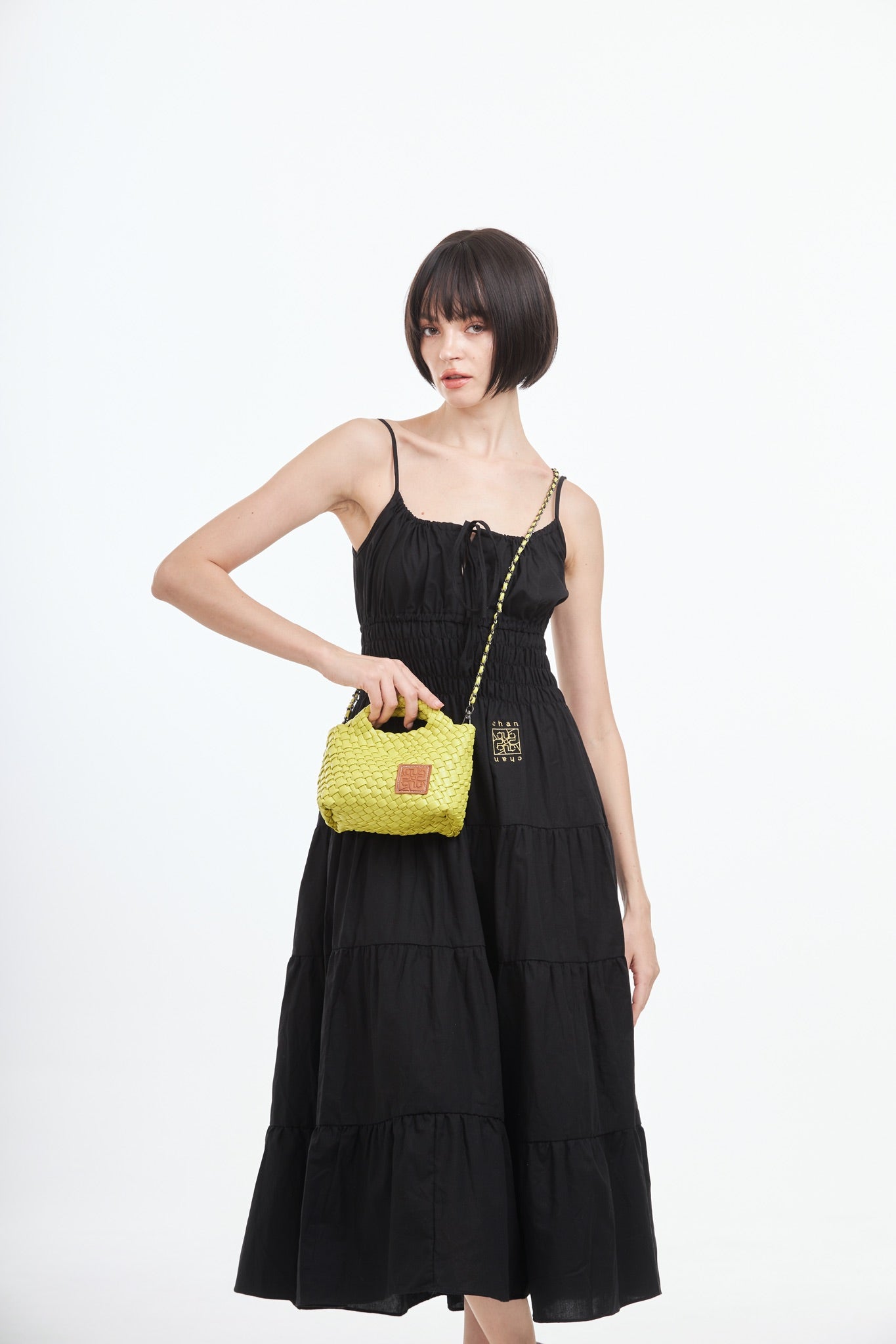Woven Crossbody Bag S - Lemon