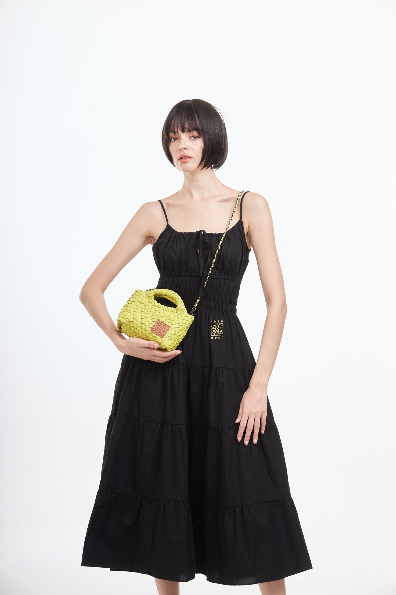 Woven Crossbody Bag S - Lemon