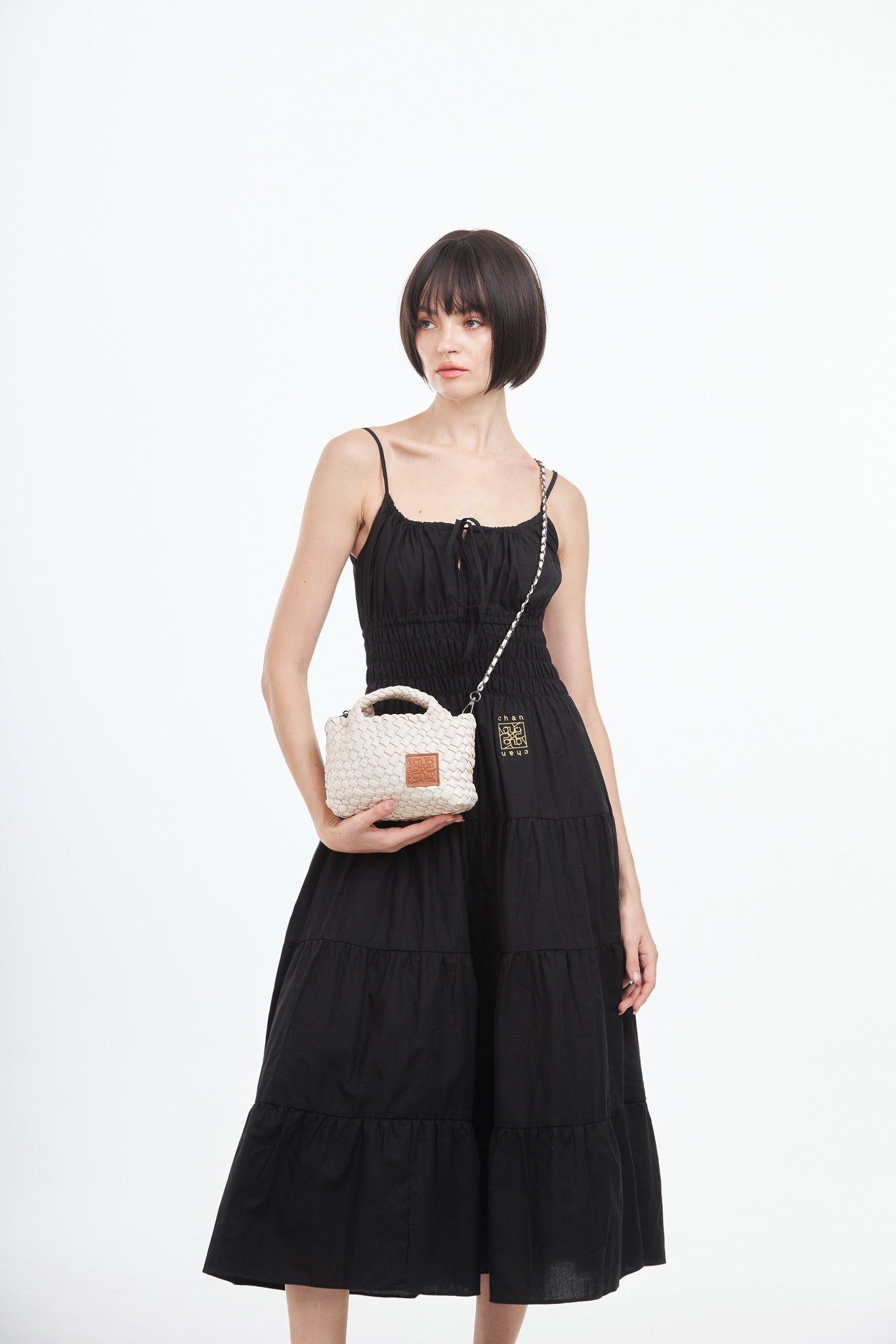 Woven Crossbody Bag S - Ivory