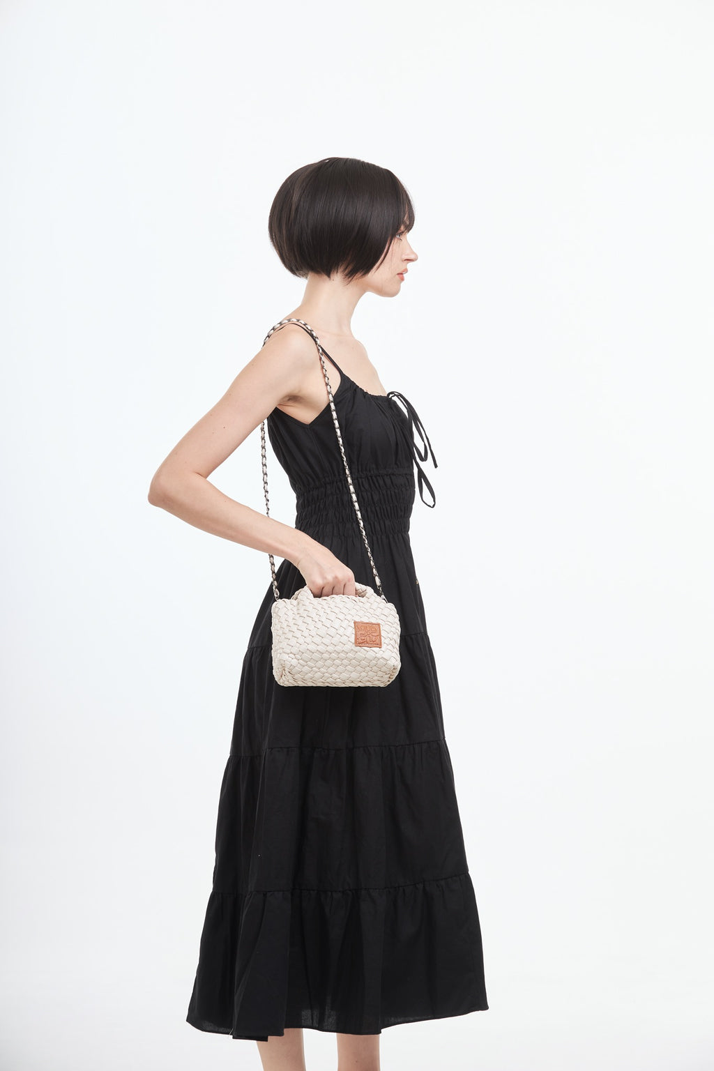 Woven Crossbody Bag S - Ivory