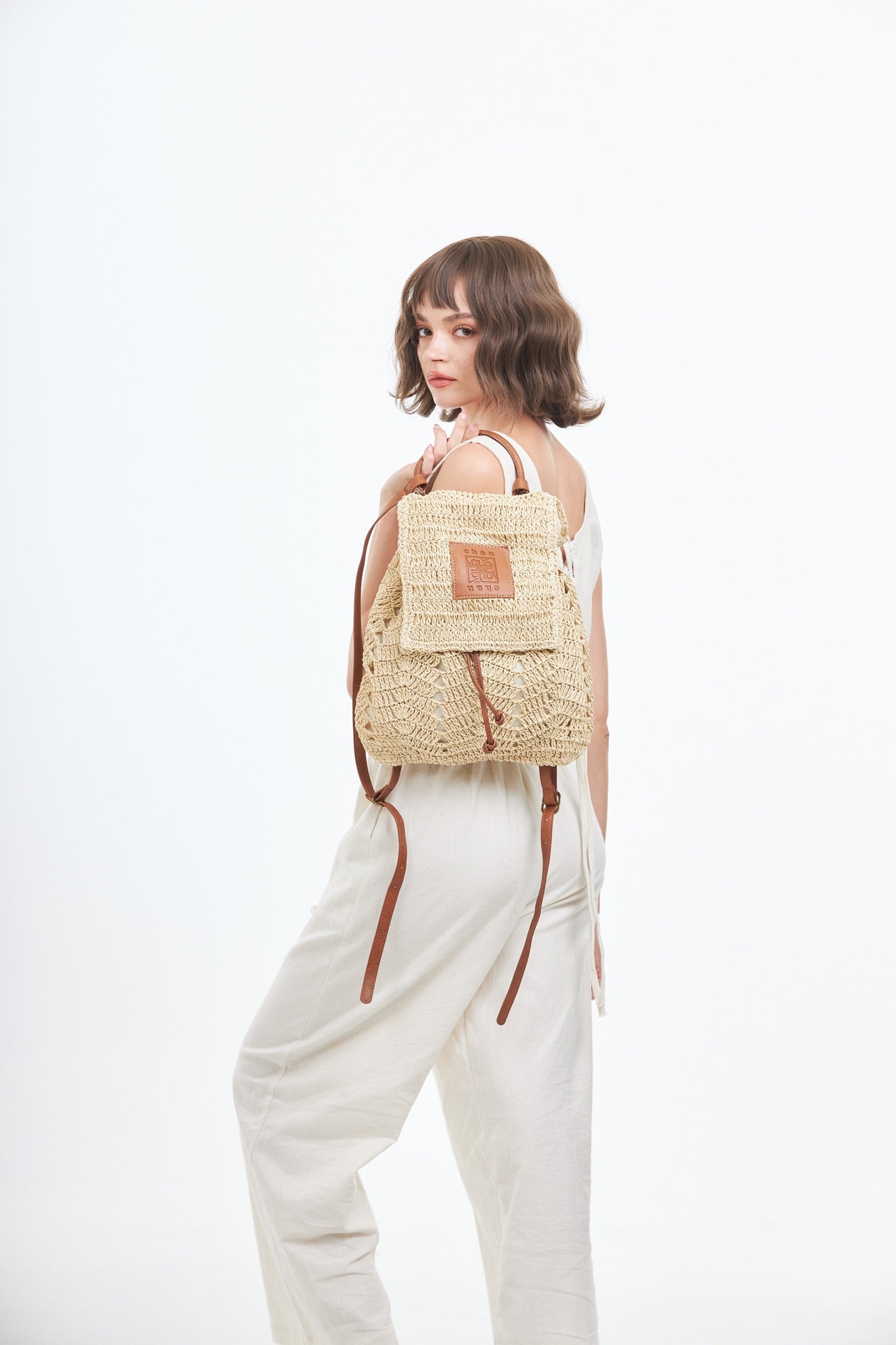 Everyday Earth – Straw Backpack – Beige