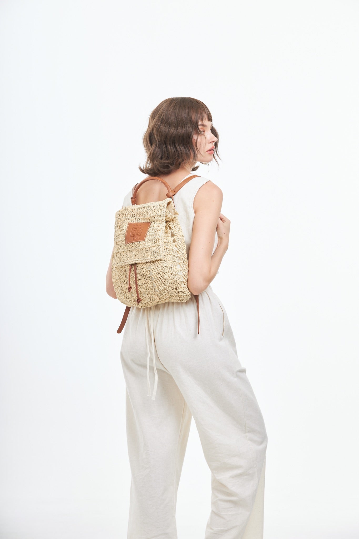 Everyday Earth – Straw Backpack – Beige