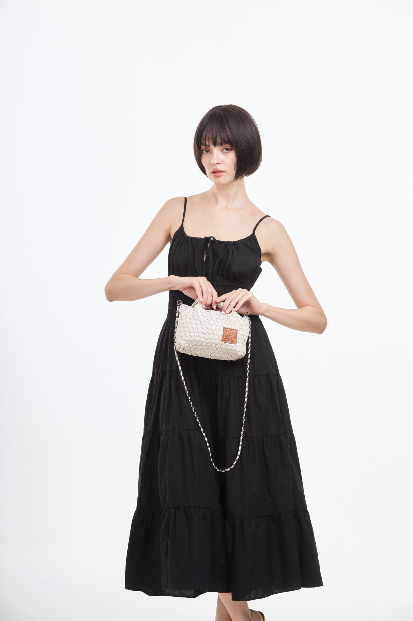 Woven Crossbody Bag S - Ivory