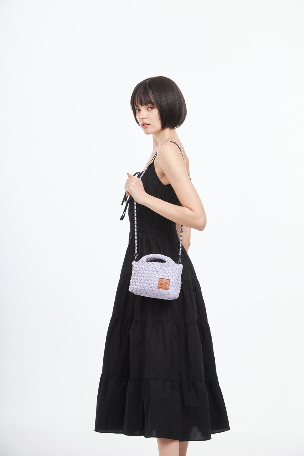 Woven Crossbody Bag S - Purple