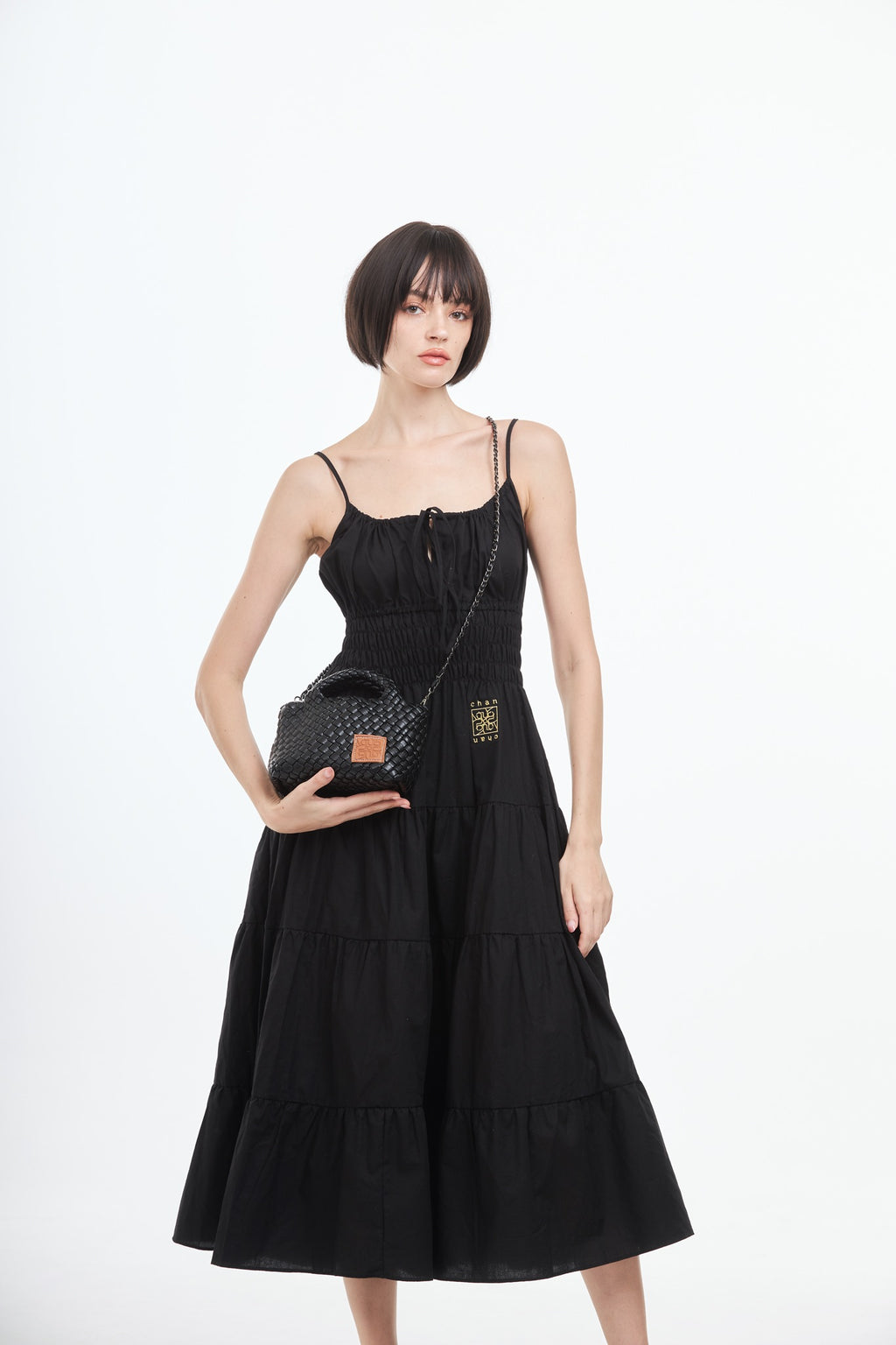 Woven Crossbody Bag S - Black