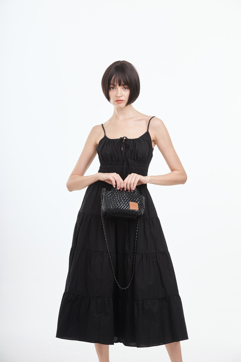 Woven Crossbody Bag S - Black