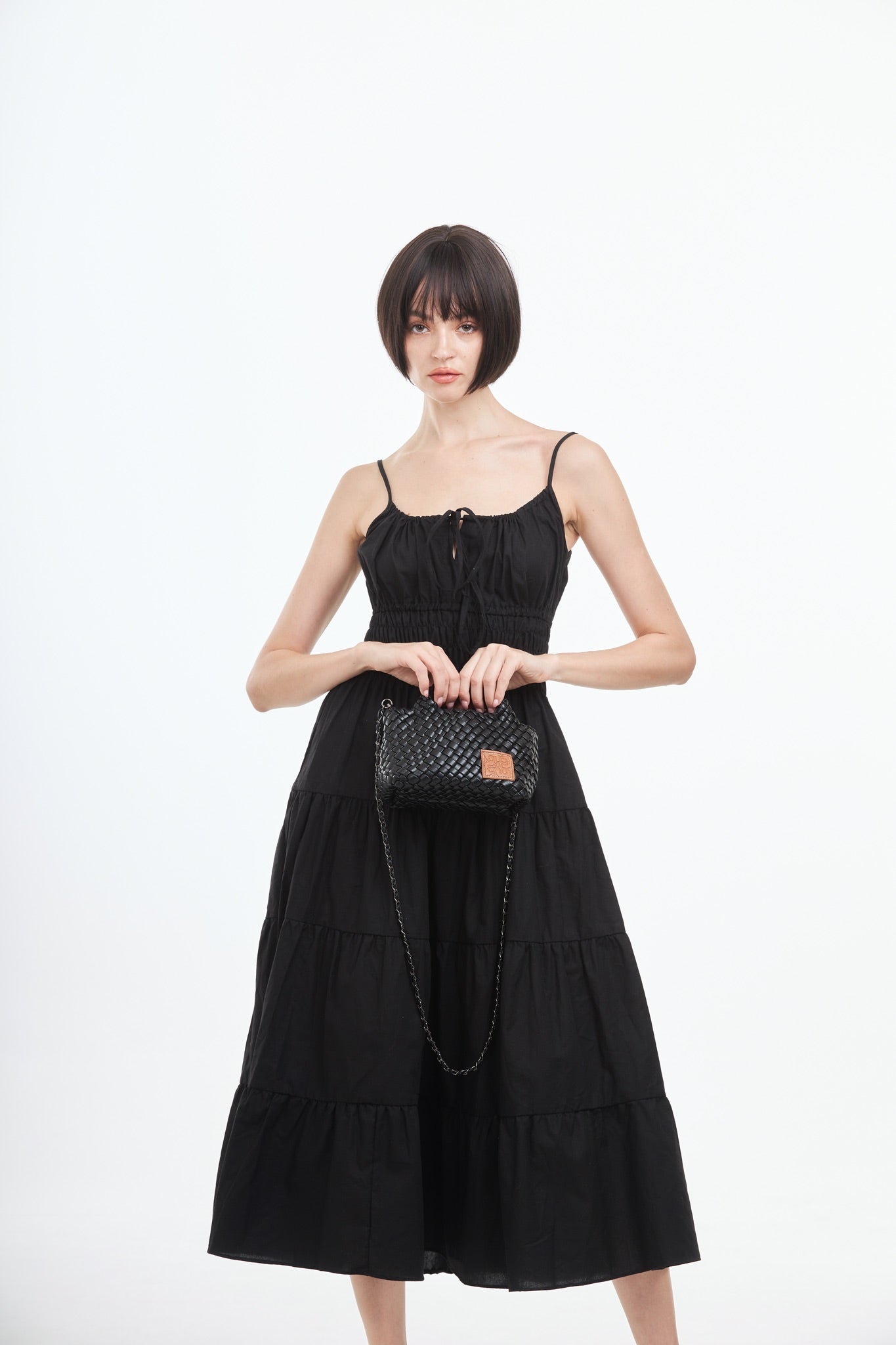 Woven Crossbody Bag S - Black