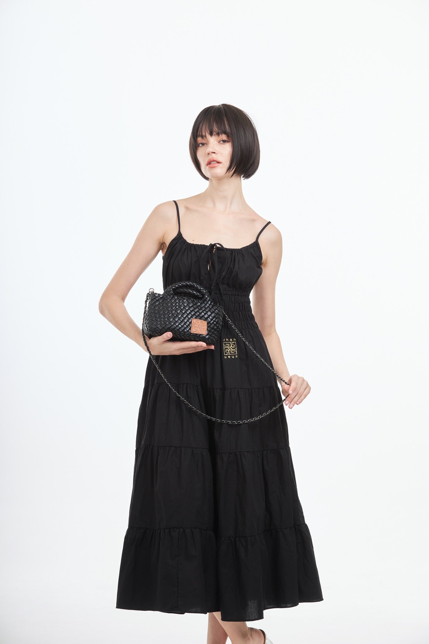 Woven Crossbody Bag S - Black